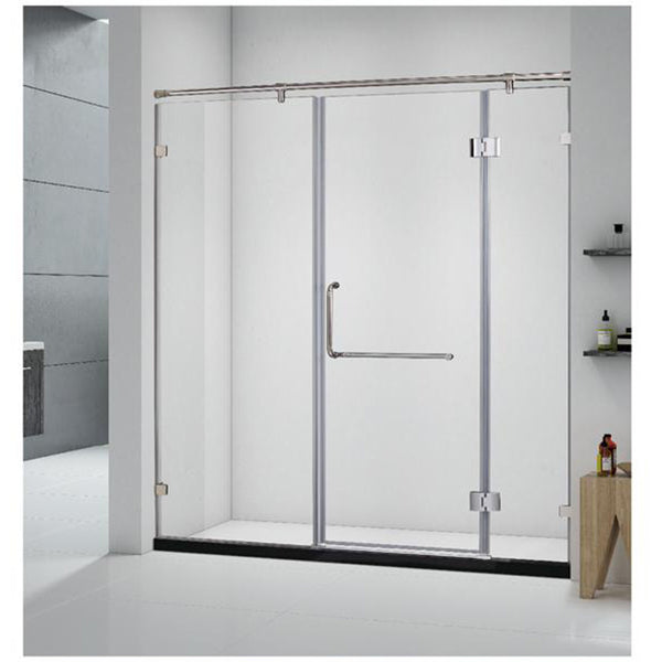 Walk-in Shower Tempered Glass Door, Stainless Steel Frame  60x72 inch BWH-1031A